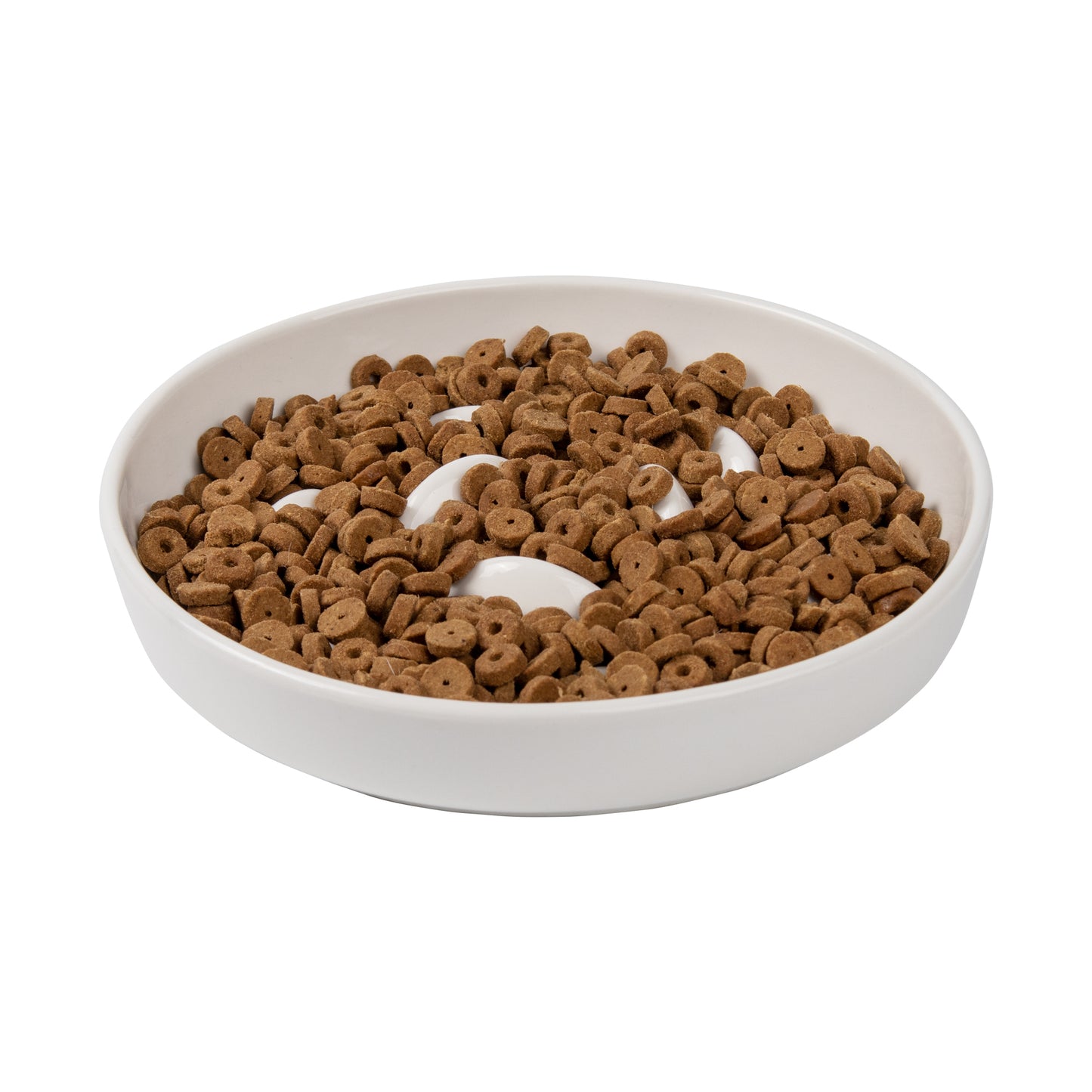 PAWIPALI White Slow Feeder Cat Bowl Ceramic with Stand - PAWIPALI