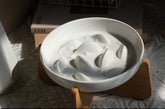 PAWIPALI Mint Green Slow Feeder Cat Bowl Ceramic with Stand - PAWIPALI